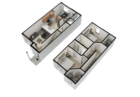 Two Bedroom Townhomes